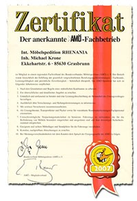 Möbelspedition in München - Zertifiziert durch AMÖ